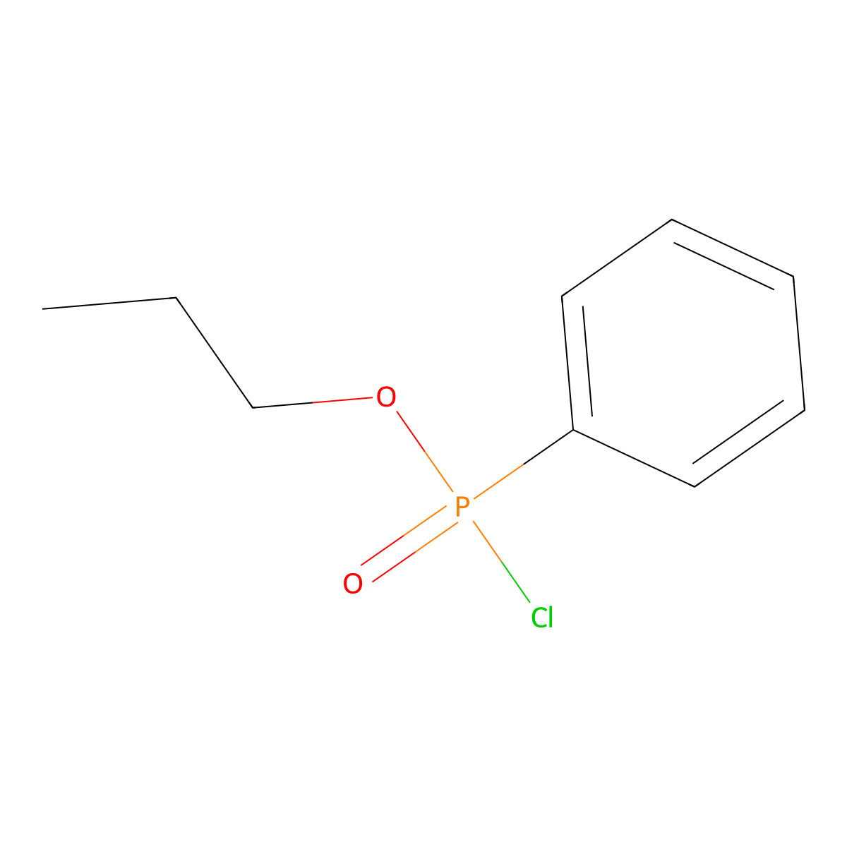 Propyl phenylphosphonochloridate molecular structure, CAS 50965-80-5