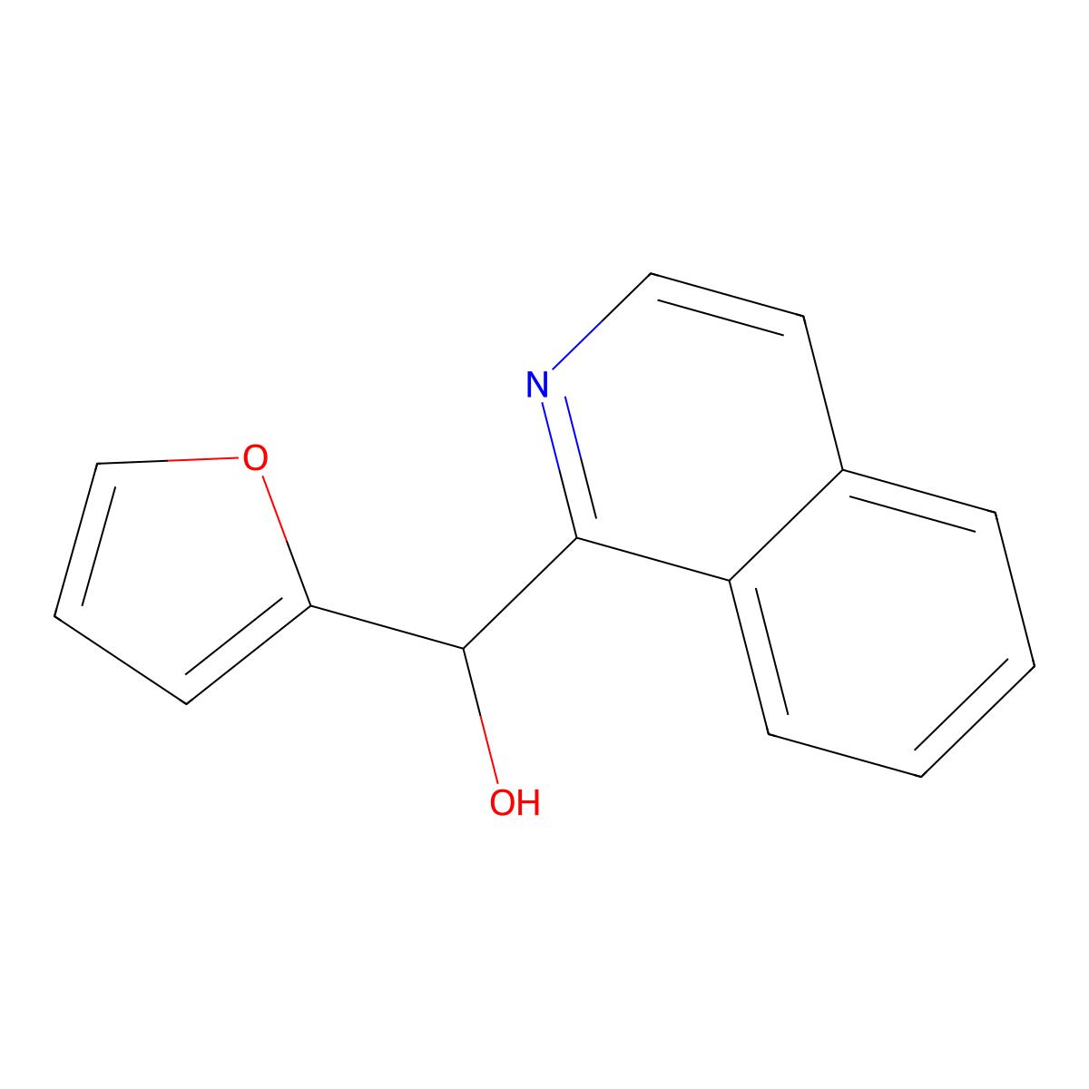 Furan-2-yl(isoquinolin-1-yl)methanol molecular structure, CAS 50966-59-1