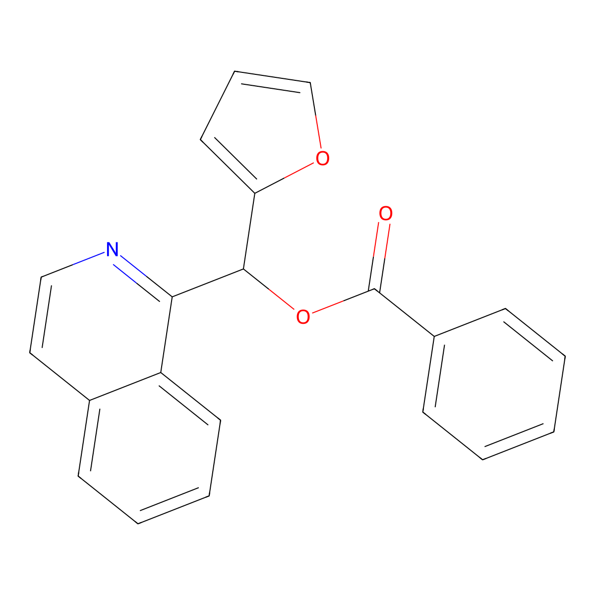 2-Furylisoquinolylmethyl benzoate molecular structure, CAS 50966-61-5