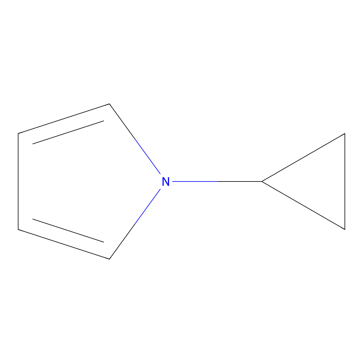 1-Cyclopropyl-1H-pyrrole molecular structure, CAS 50966-66-0