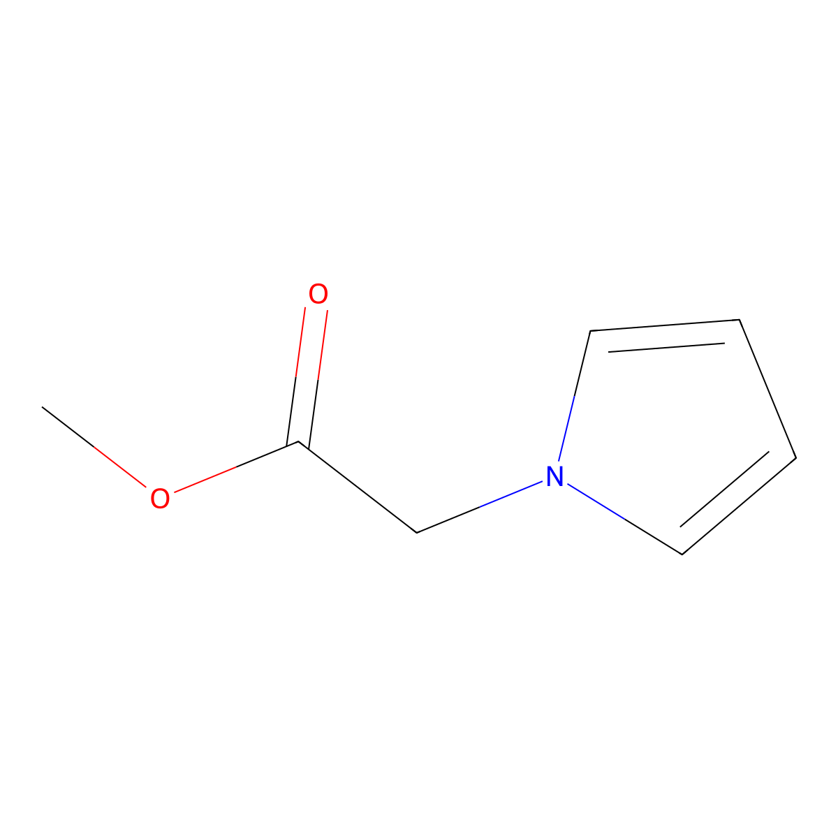 Methyl (1H-pyrrol-1-yl)acetate molecular structure, CAS 50966-72-8