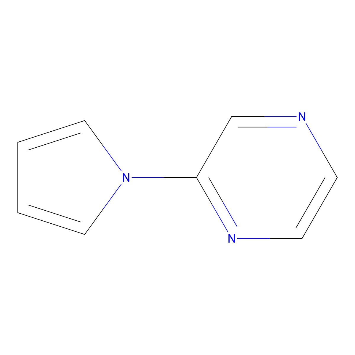 2-(1H-Pyrrol-1-yl)pyrazine molecular structure, CAS 50966-75-1