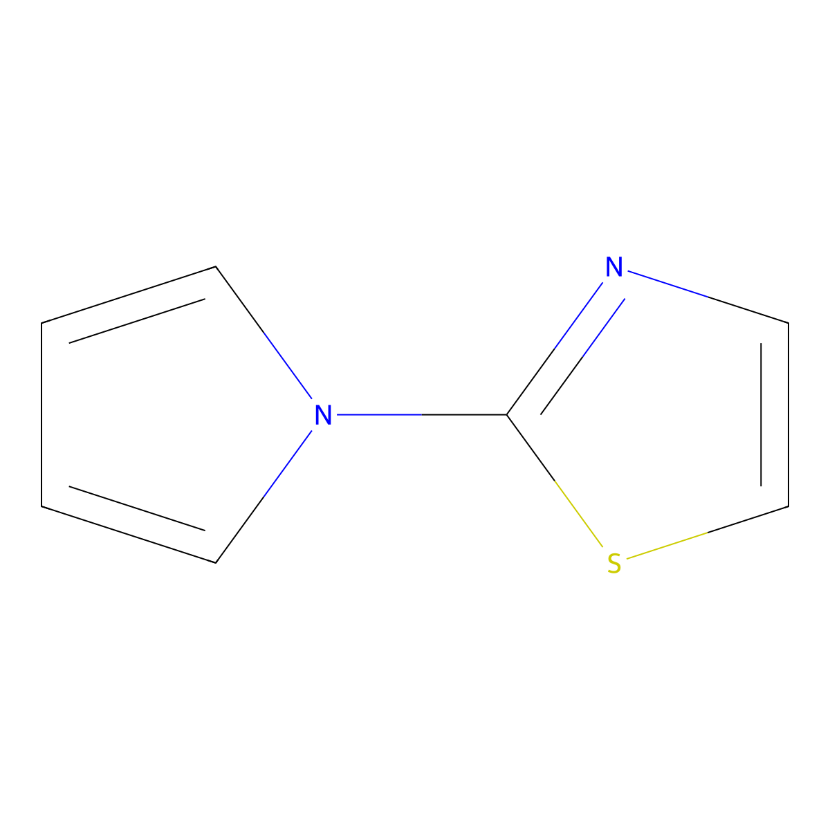 2-(1H-pyrrol-1-yl)-1,3-thiazole molecular structure, CAS 50966-77-3