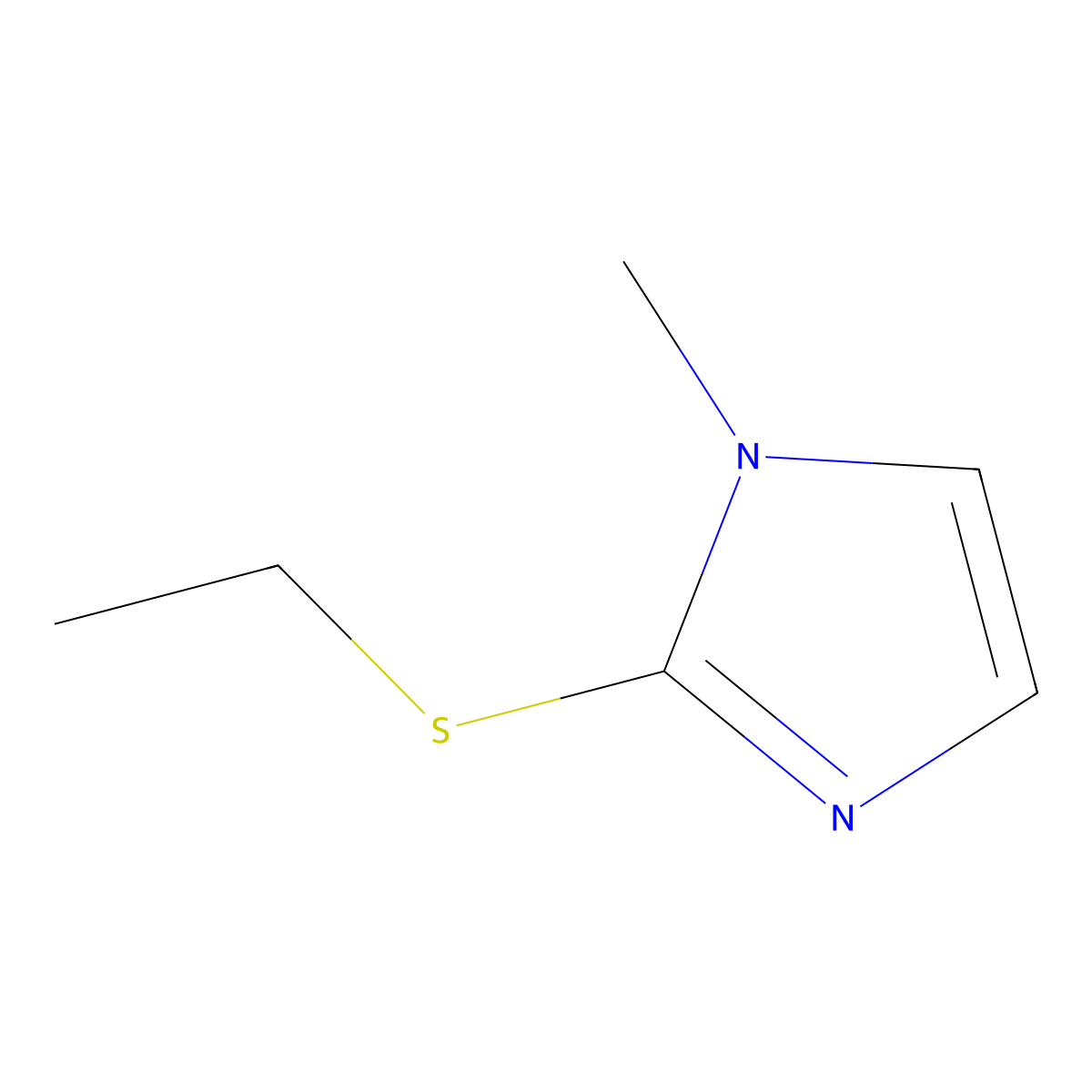 2-(Ethylthio)-1-methyl-1H-imidazole molecular structure, CAS 50968-13-3