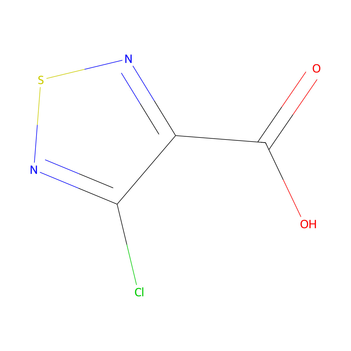 4-chloro-1,2,5-Thiadiazole-3-carboxylic acid molecular structure, CAS 5097-44-9
