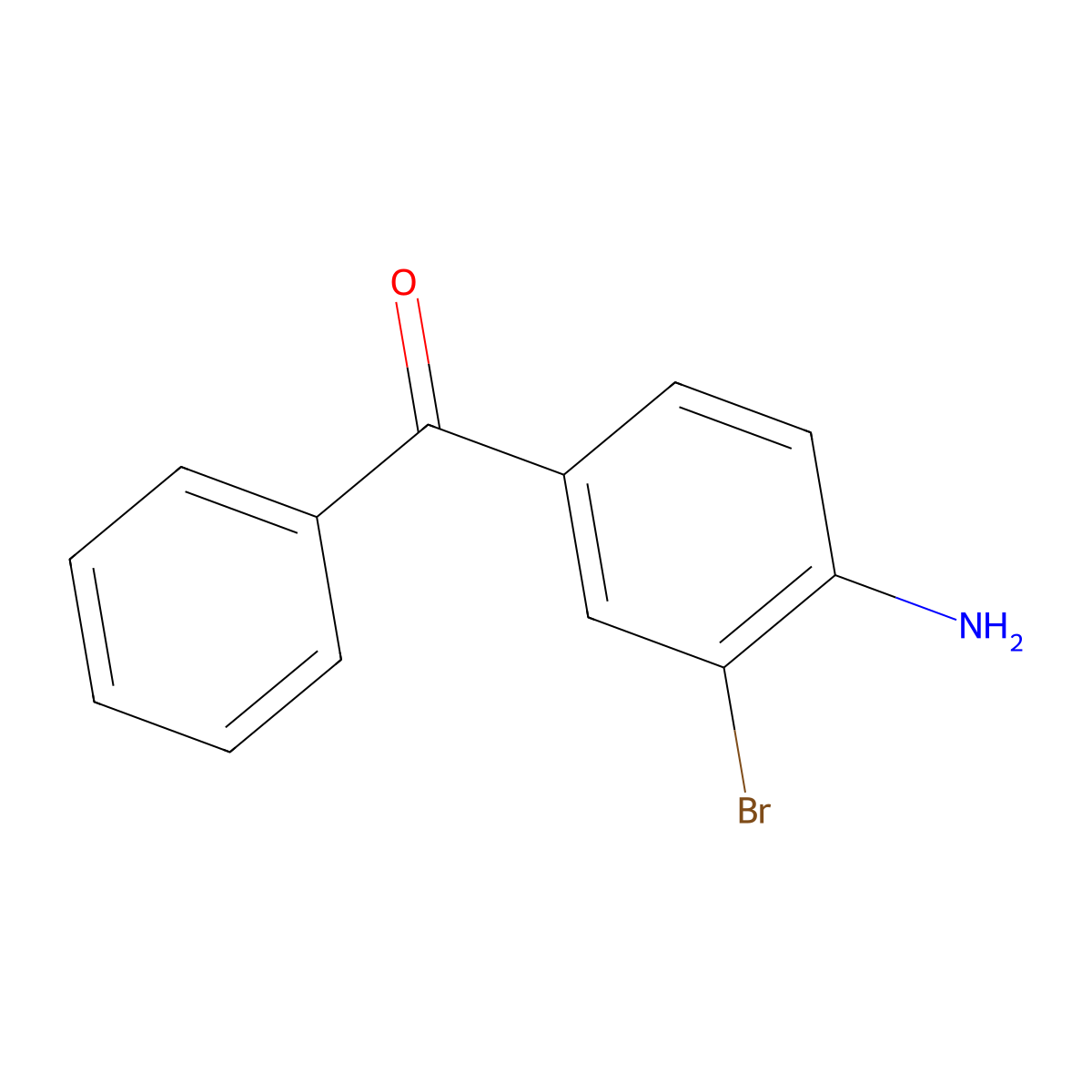 (4-Amino-3-bromophenyl)(phenyl)methanone molecular structure, CAS 50970-95-1