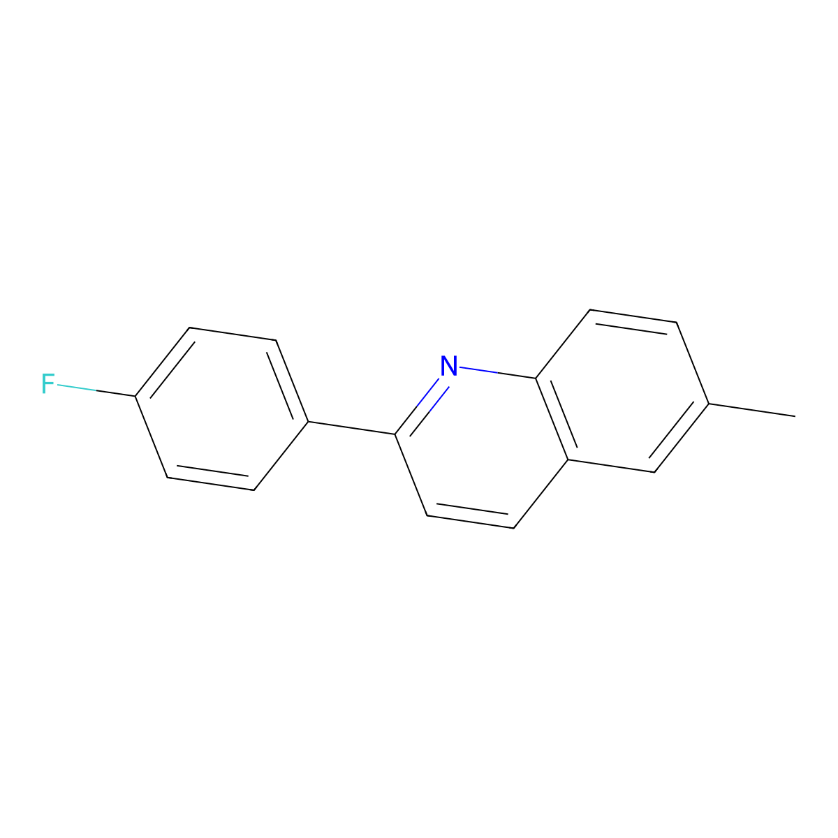 2-(4-Fluorophenyl)-6-methylquinoline molecular structure, CAS 50971-14-7