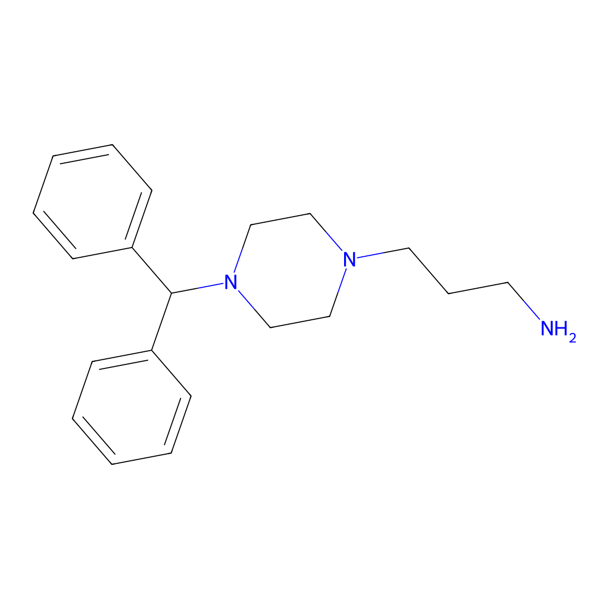3-(4-Benzhydryl-1-piperazinyl)-1-propanamine molecular structure, CAS 50971-75-0