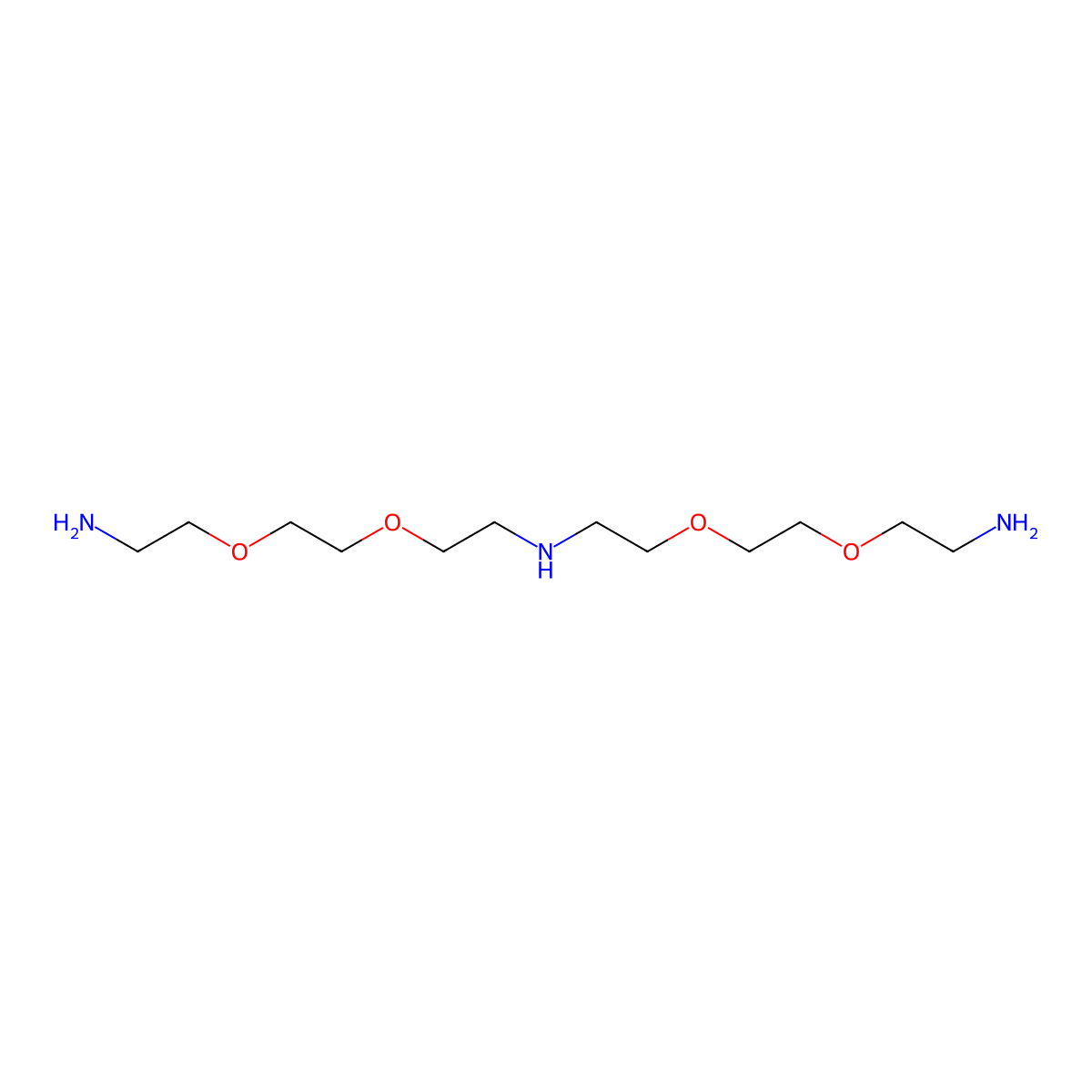 3,6,12,15-Tetraoxa-9-azaheptadecane-1,17-diamine molecular structure, CAS 50977-95-2