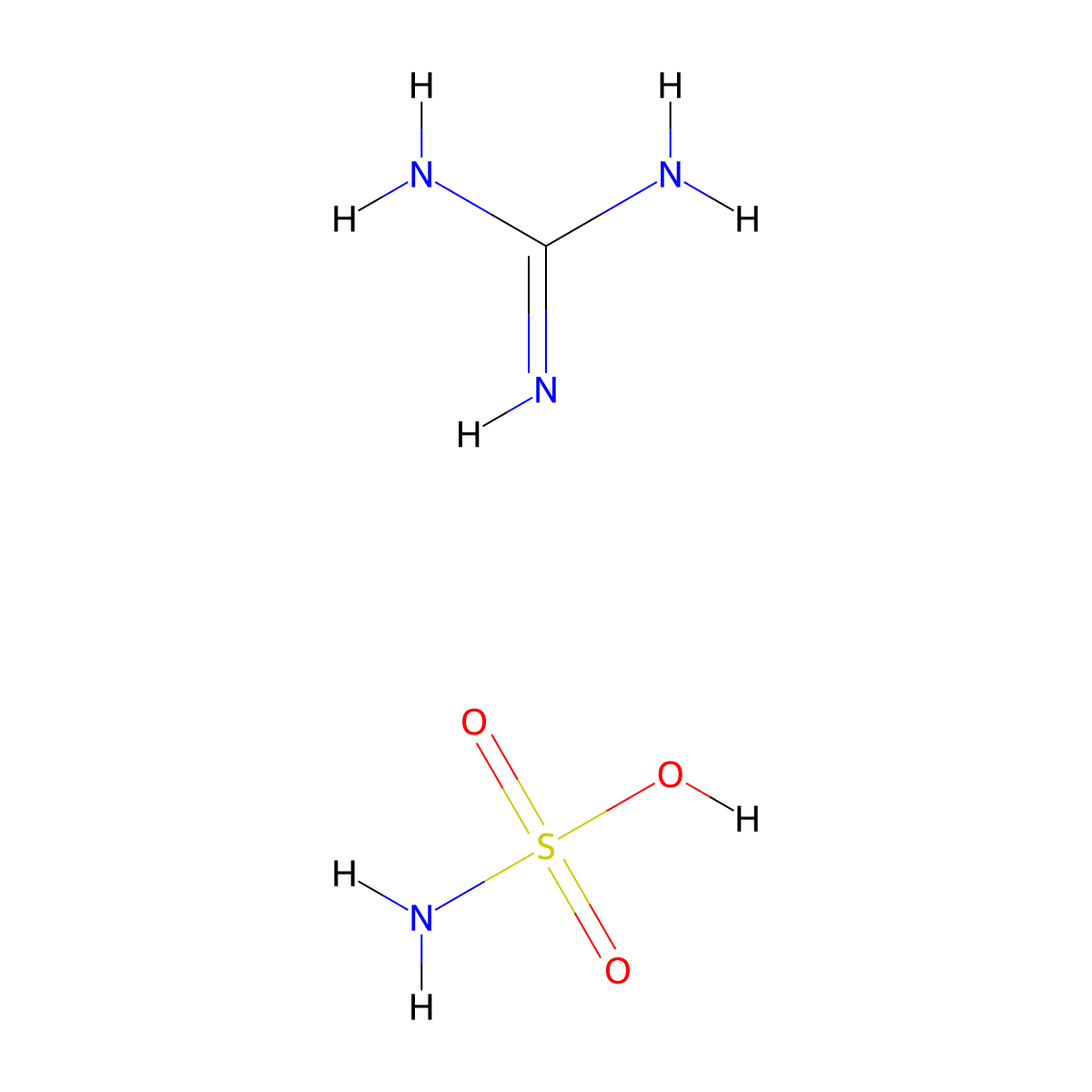 Sulfamic acid, compd. with guanidine (1:1) molecular structure, CAS 50979-18-5