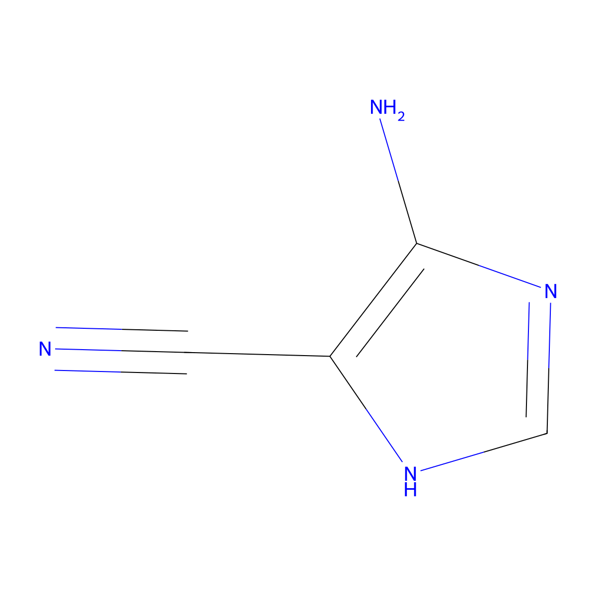 5-amino-1H-imidazole-4-carbonitrile molecular structure, CAS 5098-11-3