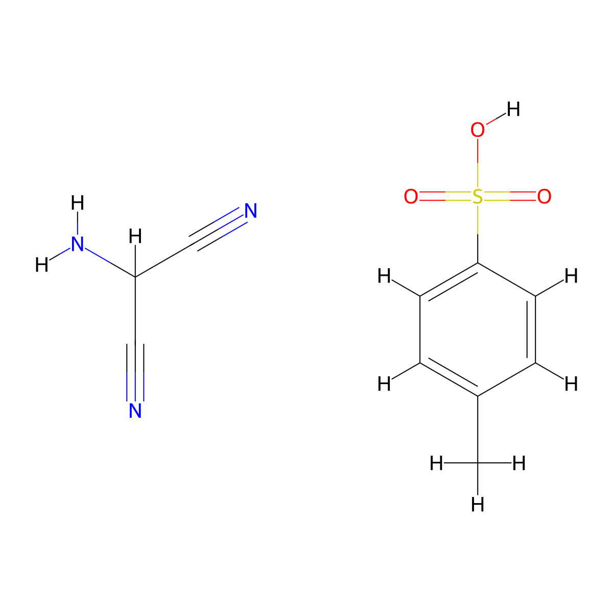 Aminomalononitrile p-toluenesulphonate molecular structure, CAS 5098-14-6