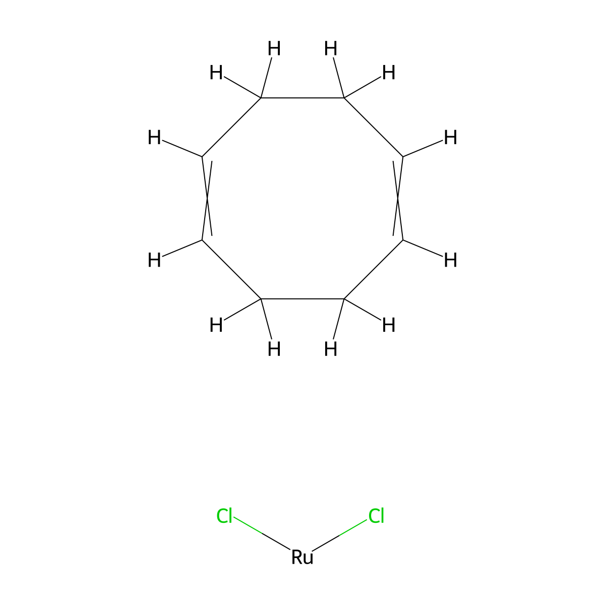 Rutheniumdichlor[1,2,5,6-\h)-1,5-cyclooctadien]-, homopolymer molecular structure, CAS 50982-12-2