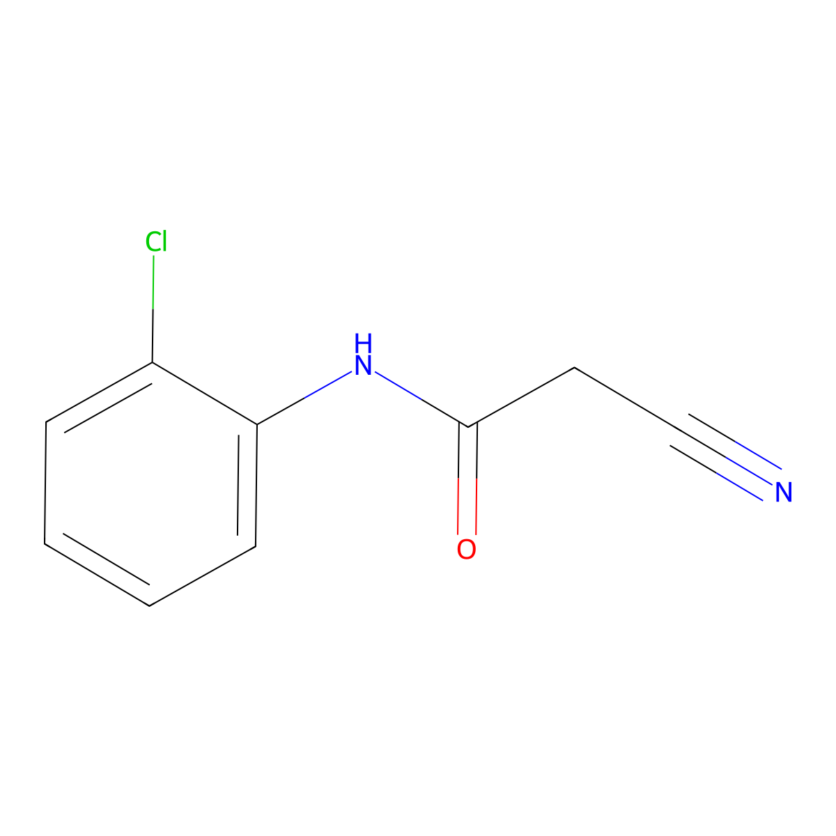 N-(2-chlorophenyl)-2-cyanoacetamide molecular structure, CAS 50982-66-6