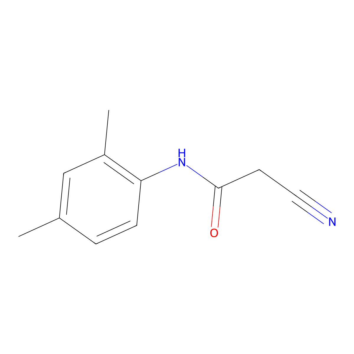 2-Cyano-N-(2,4-dimethyl-phenyl)-acetamide molecular structure, CAS 50982-69-9