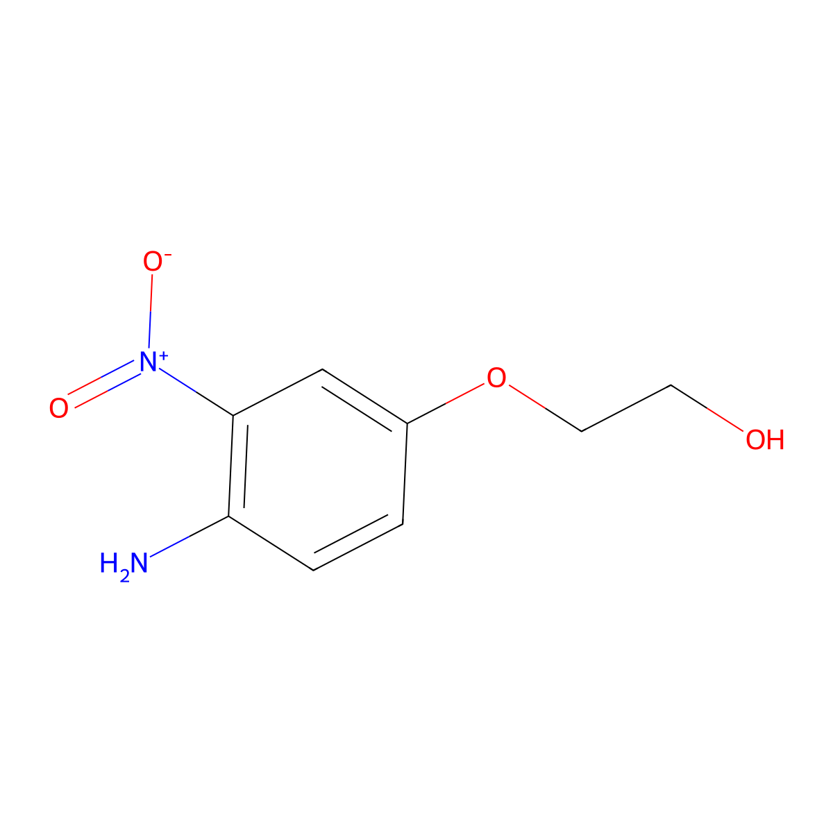 3-Nitro-4-aminophenoxyethanol molecular structure, CAS 50982-74-6