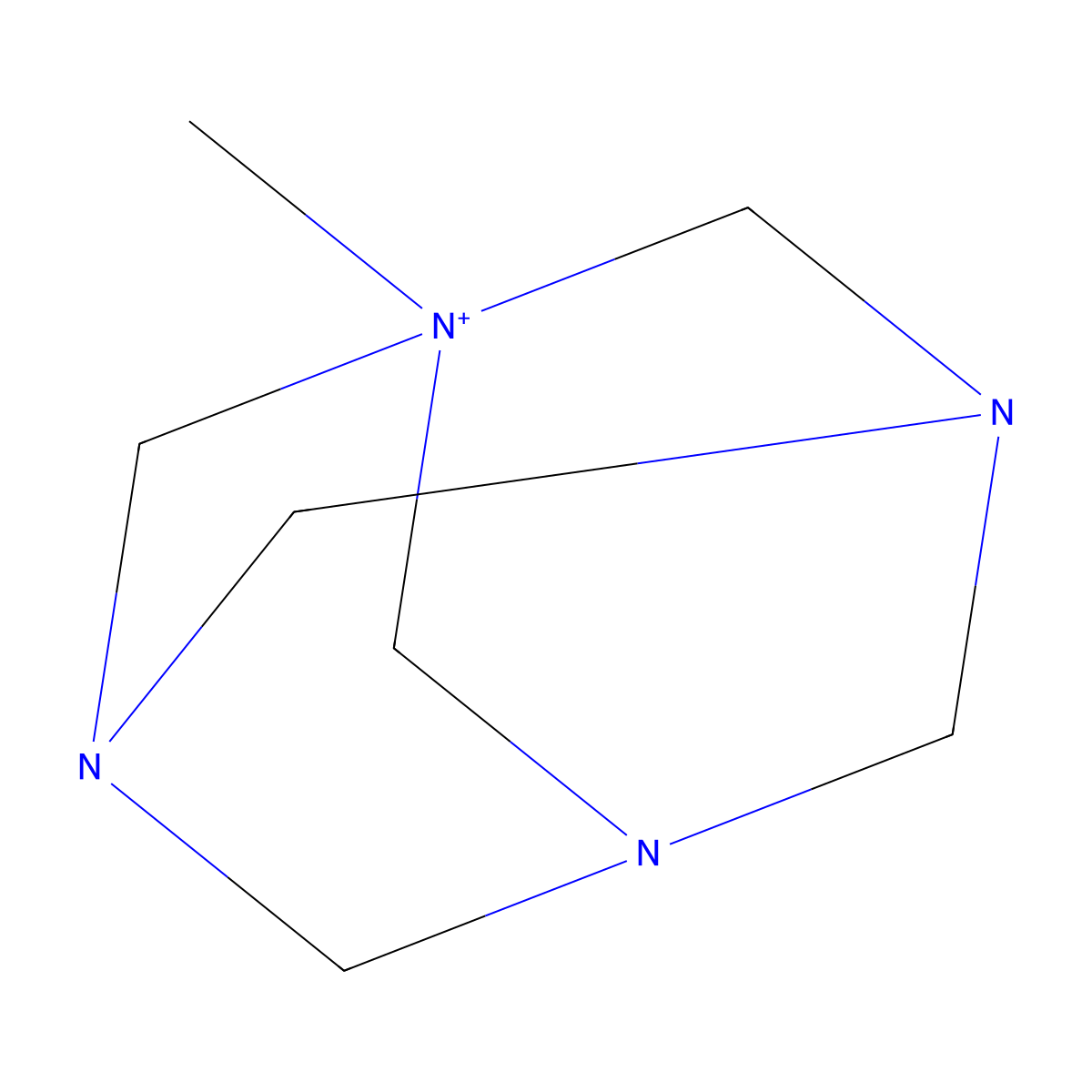 1-Methyl-3,5,7-triaza-1-azoniatricyclo(3.3.1.13,7)decane iodide molecular structure, CAS 50982-79-1
