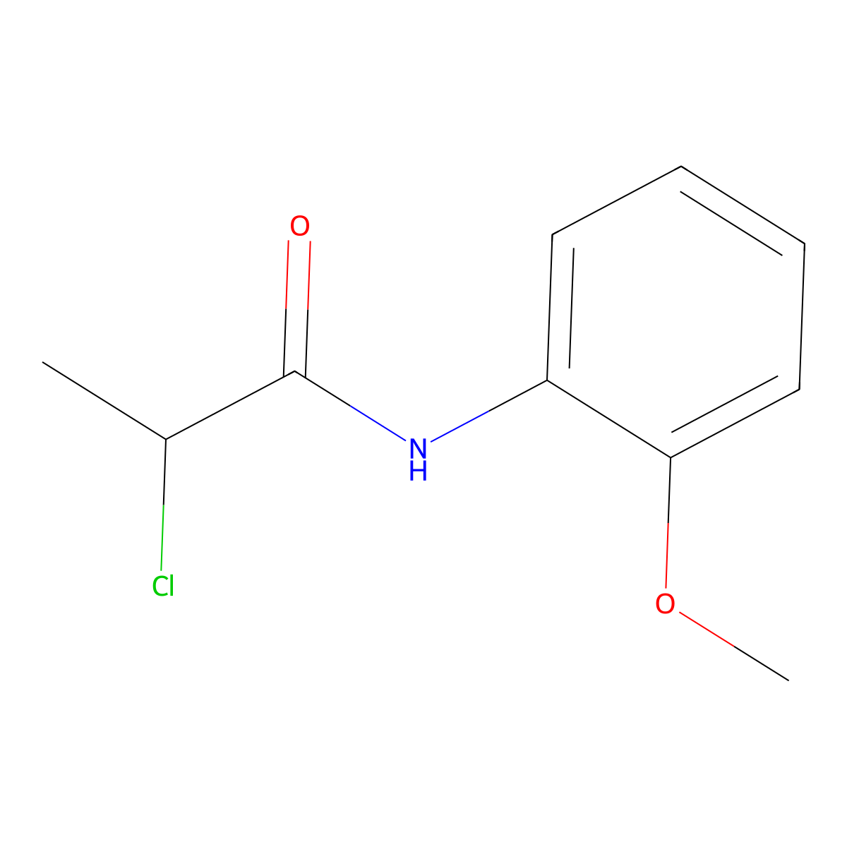 2-chloro-N-(2-methoxyphenyl)propanamide molecular structure, CAS 50983-92-1
