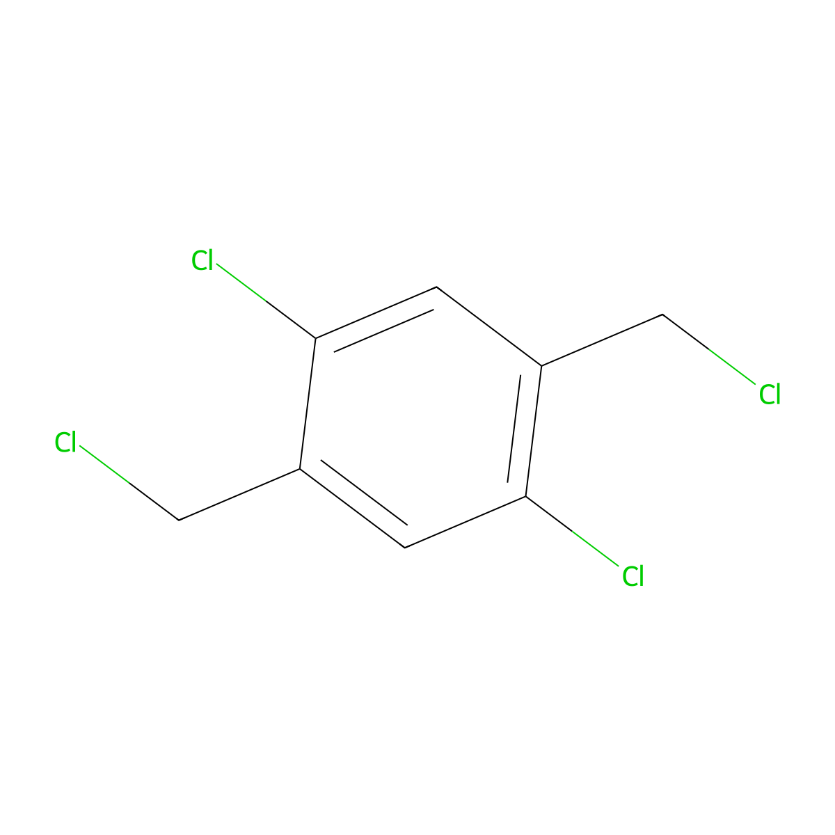 Benzene, 1,4-dichloro-2,5-bis(chloromethyl)- molecular structure, CAS 50987-90-1