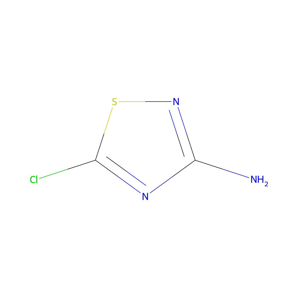 5-Chloro-1,2,4-thiadiazol-3-amine molecular structure, CAS 50988-13-1