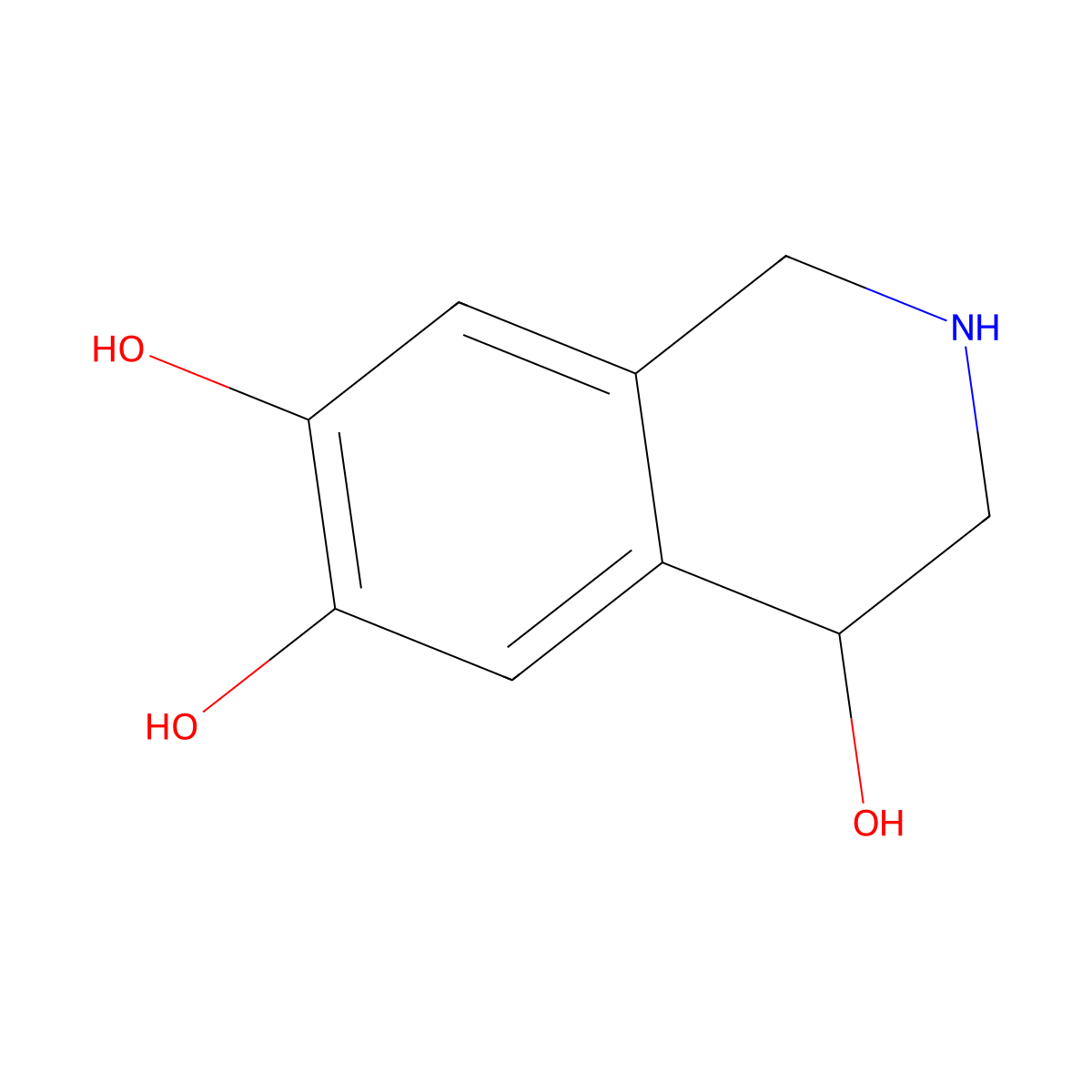4,6,7-Isoquinolinetriol, 1,2,3,4-tetrahydro- molecular structure, CAS 50988-14-2