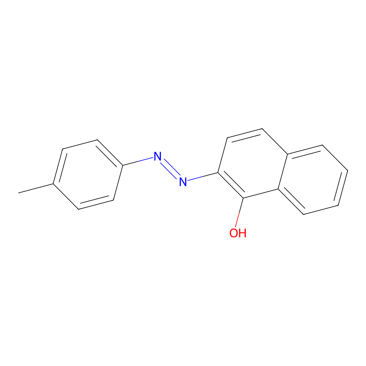 1-Naphthalenol, 2-[(4-methylphenyl)azo]- molecular structure, CAS 5099-00-3