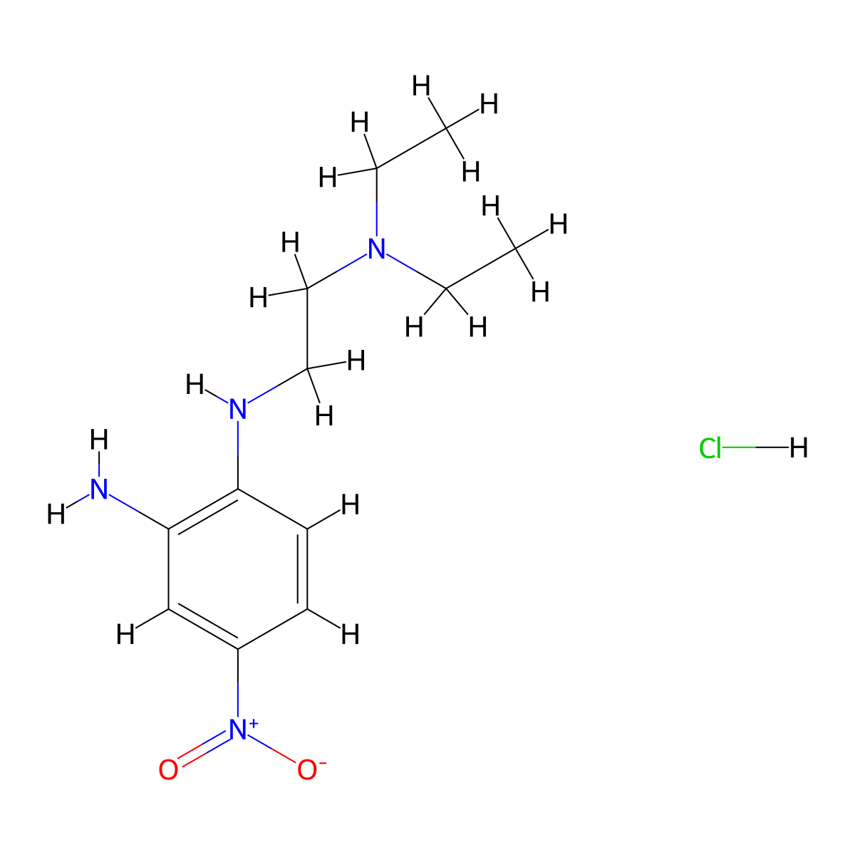 N1-(2-(Diethylamino)ethyl)-4-nitrobenzene-1,2-diamine hydrochloride molecular structure, CAS 5099-23-0