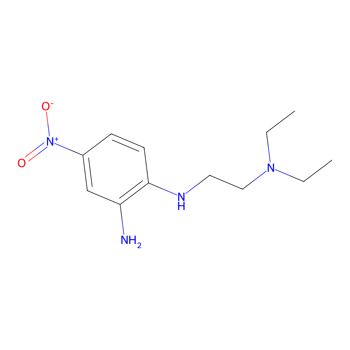 1-N-[2-(diethylamino)ethyl]-4-nitrobenzene-1,2-diamine molecular structure, CAS 5099-39-8