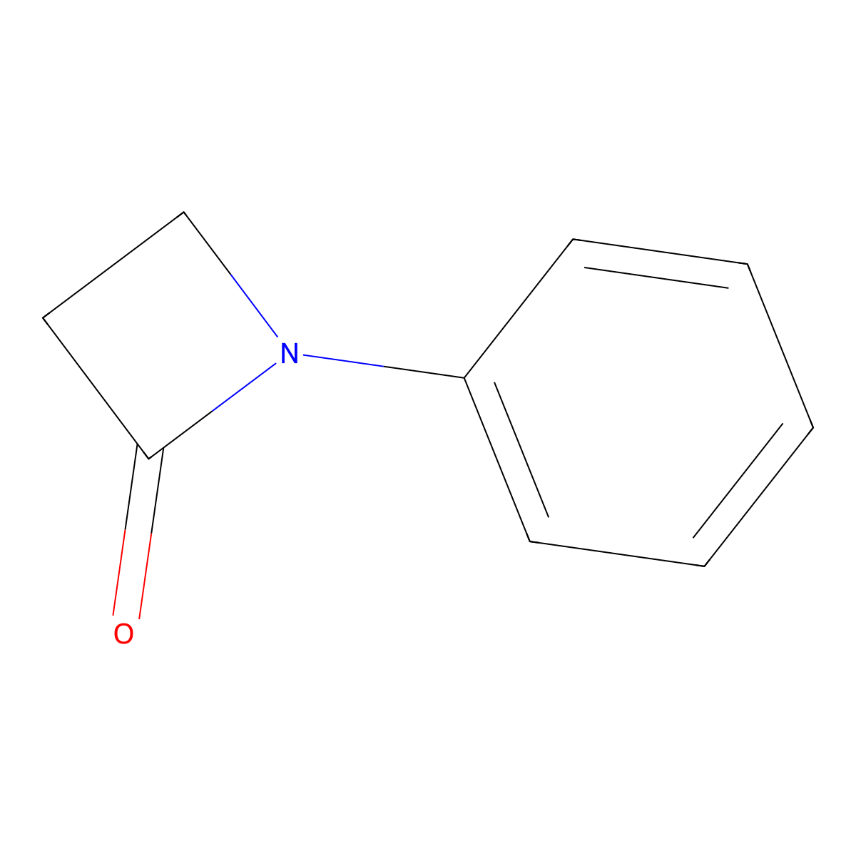 1-Phenylazetidin-2-one molecular structure, CAS 5099-95-6