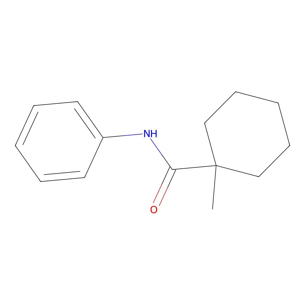 1-methyl-N-phenylcyclohexane-1-carboxamide molecular structure, CAS 50993-21-0