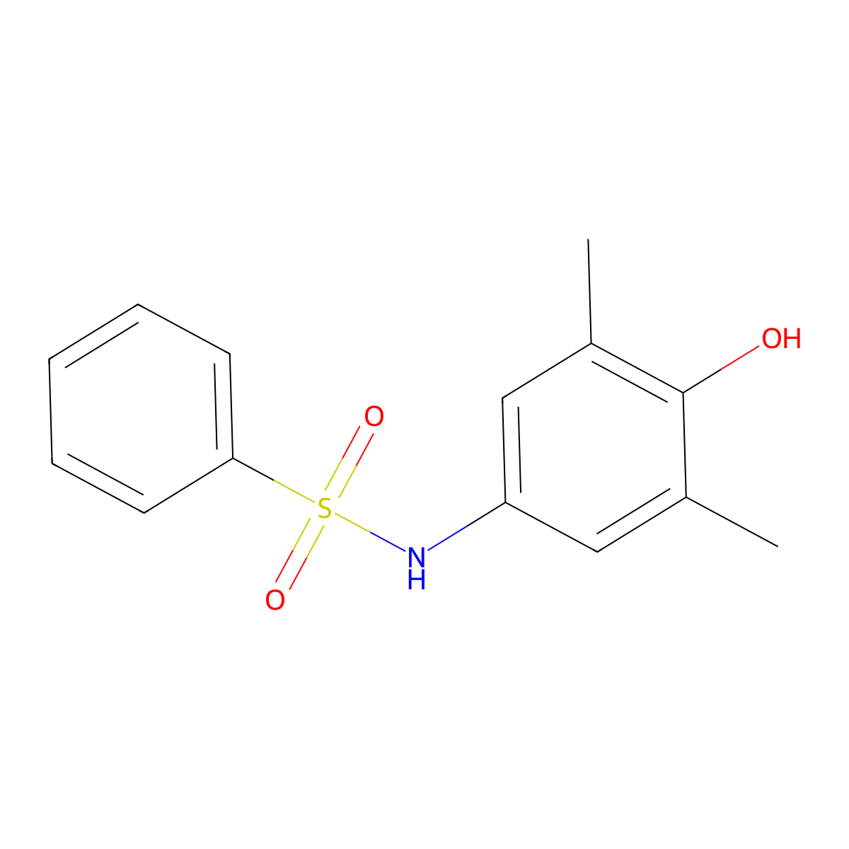 N-(4-hydroxy-3,5-dimethylphenyl)benzenesulfonamide molecular structure, CAS 50994-42-8