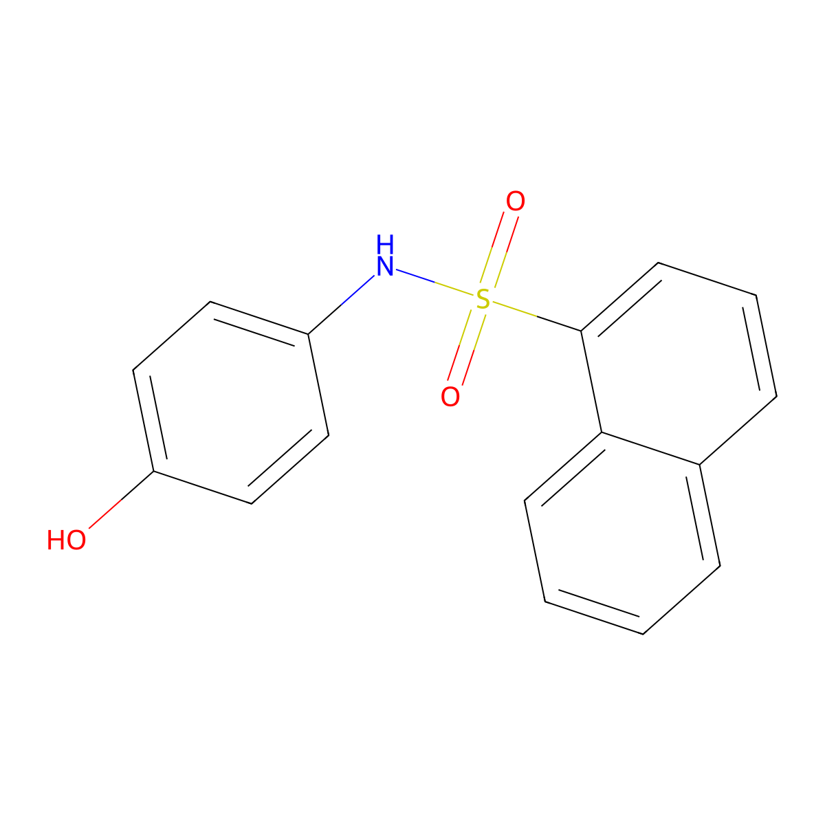 N-(4-hydroxyphenyl)naphthalene-1-sulfonamide molecular structure, CAS 50994-44-0