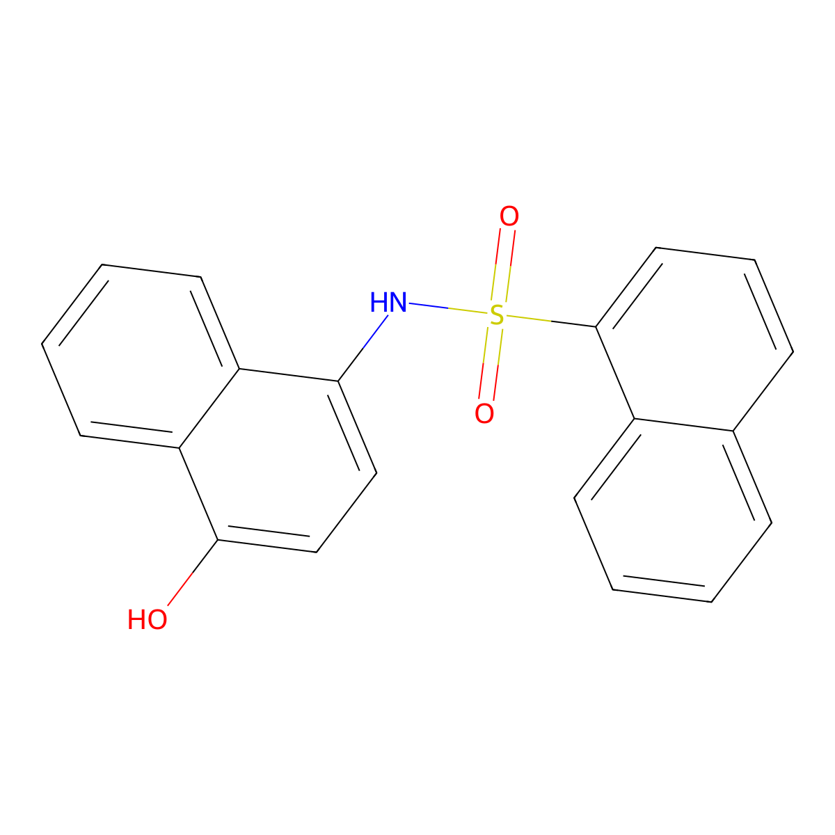 N-(4-hydroxynaphthalen-1-yl)naphthalene-1-sulfonamide molecular structure, CAS 50994-48-4