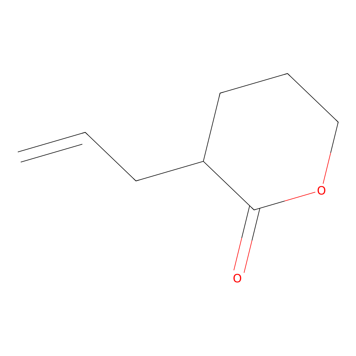 tetrahydro-3-(2-propenyl)-2H-pyran-2-one molecular structure, CAS 50994-84-8