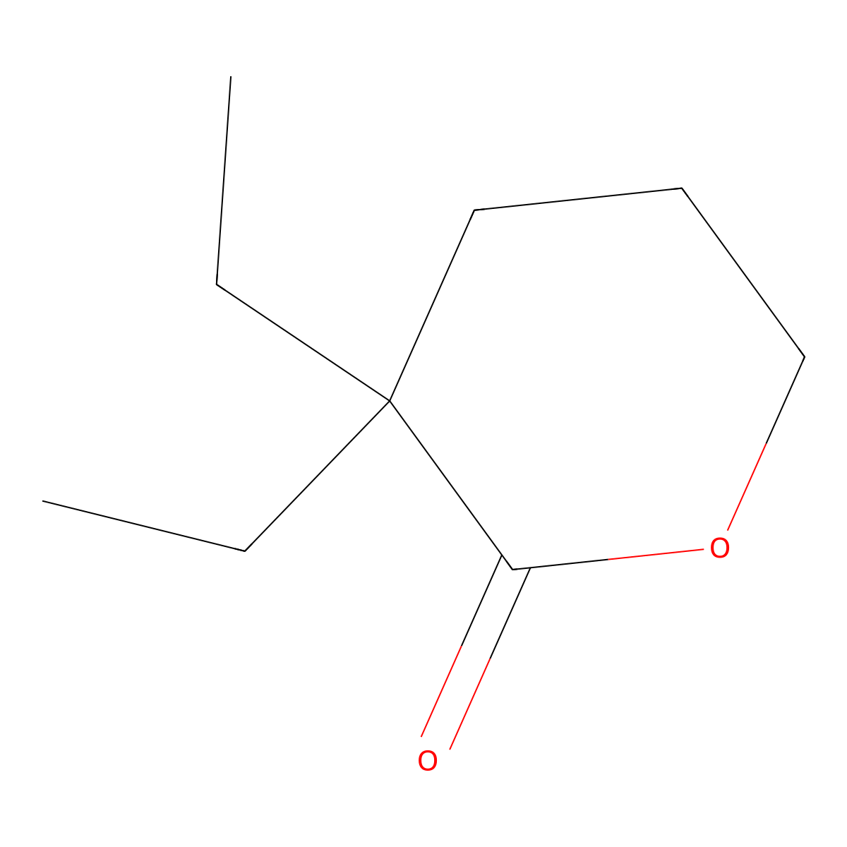 3,3-Diethyloxan-2-one molecular structure, CAS 50994-91-7
