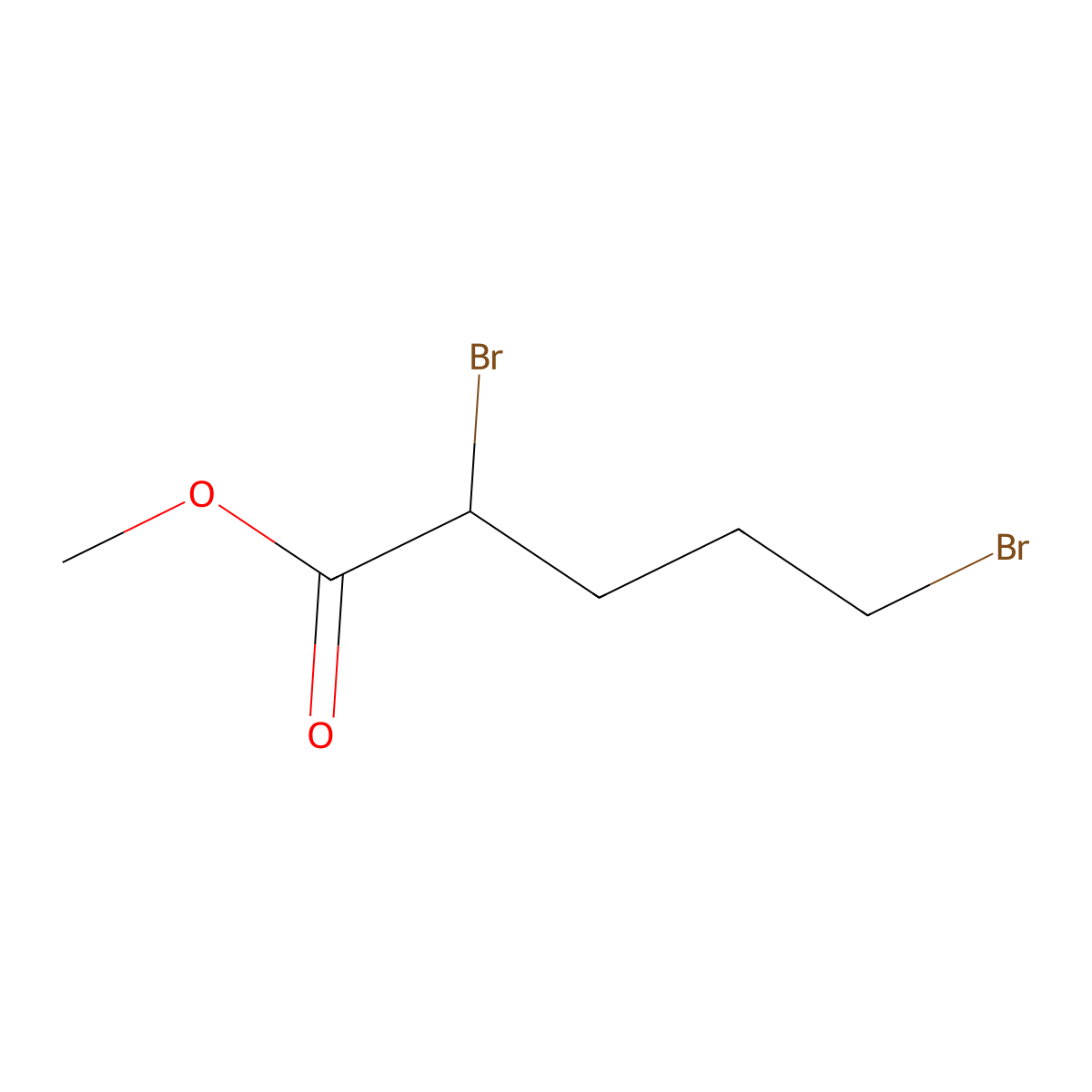 Methyl 2,5-dibromopentanoate molecular structure, CAS 50995-48-7