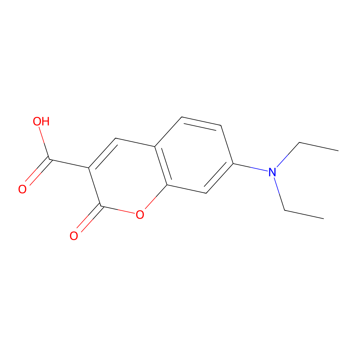 7-Diethylaminocoumarin-3-carboxylic acid molecular structure, CAS 50995-74-9