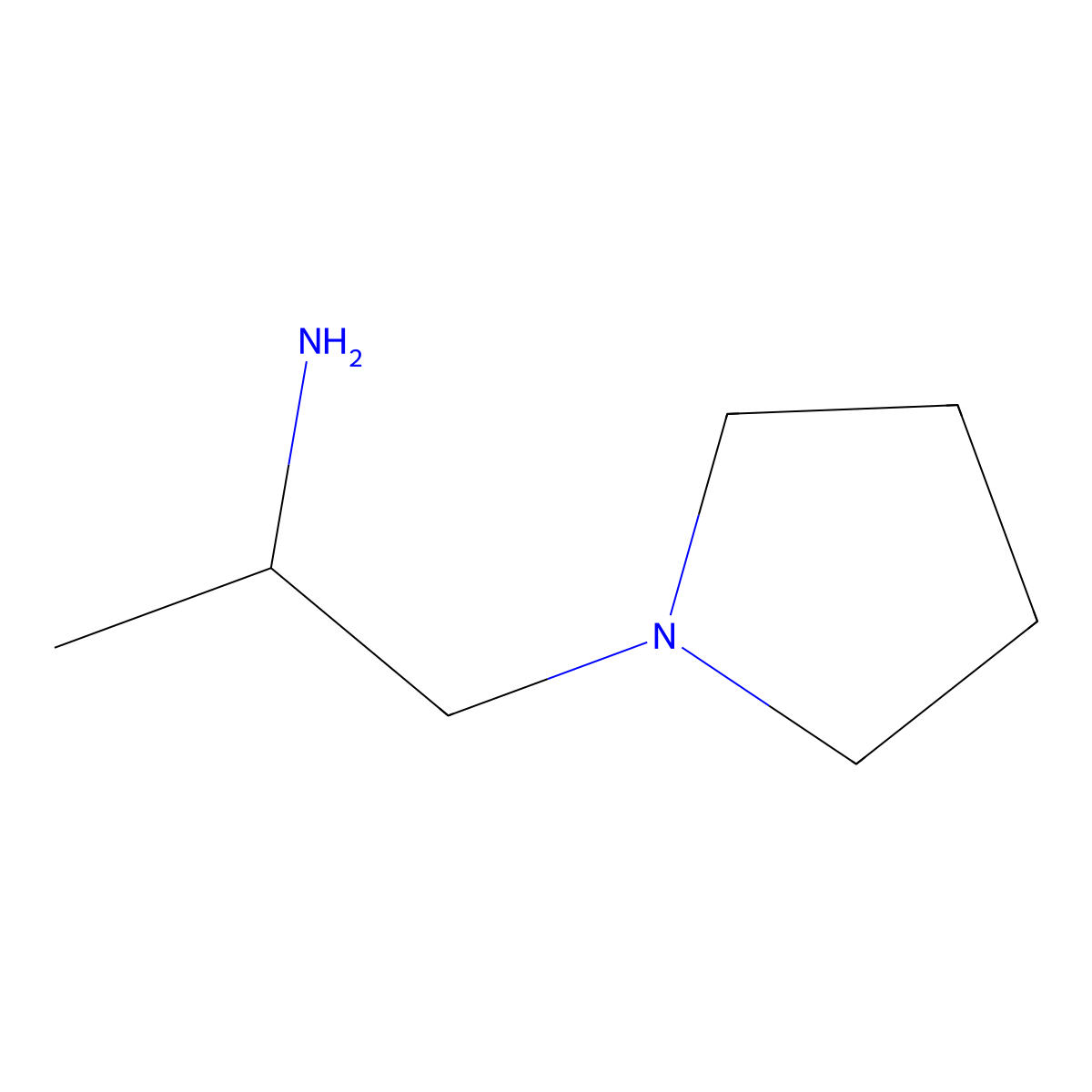 1-(Pyrrolidin-1-yl)propan-2-amine molecular structure, CAS 50998-03-3