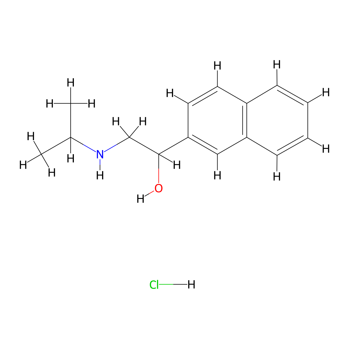 Pronetalol hydrochloride molecular structure, CAS 51-02-5