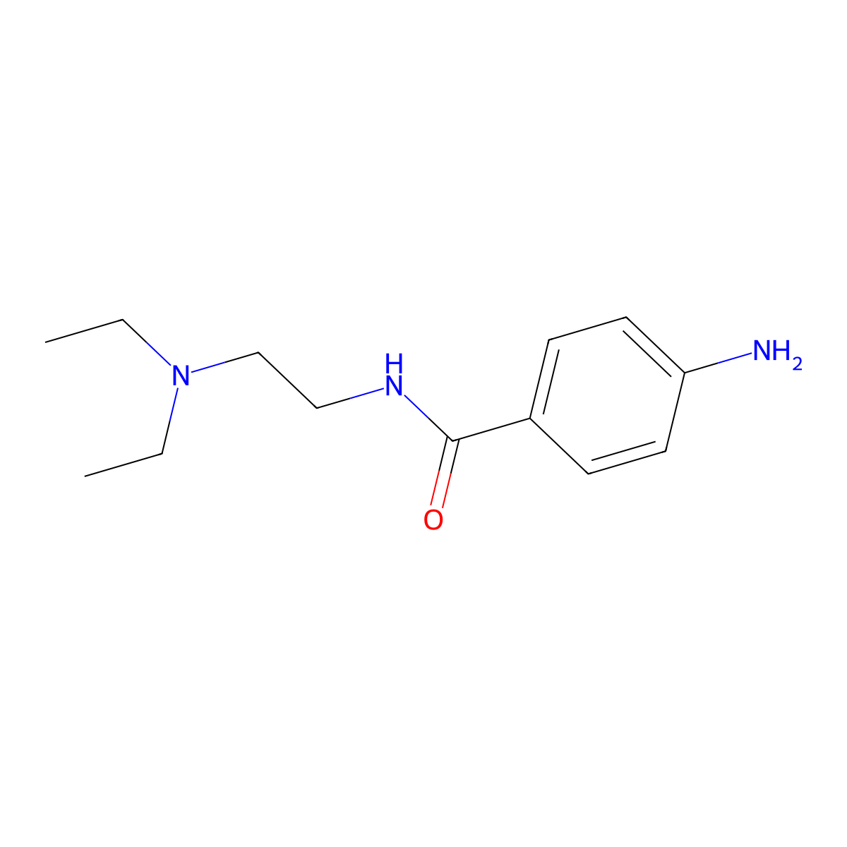 Procainamide molecular structure, CAS 51-06-9