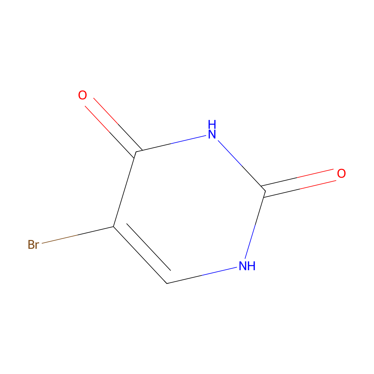 5-Bromouracil molecular structure, CAS 51-20-7