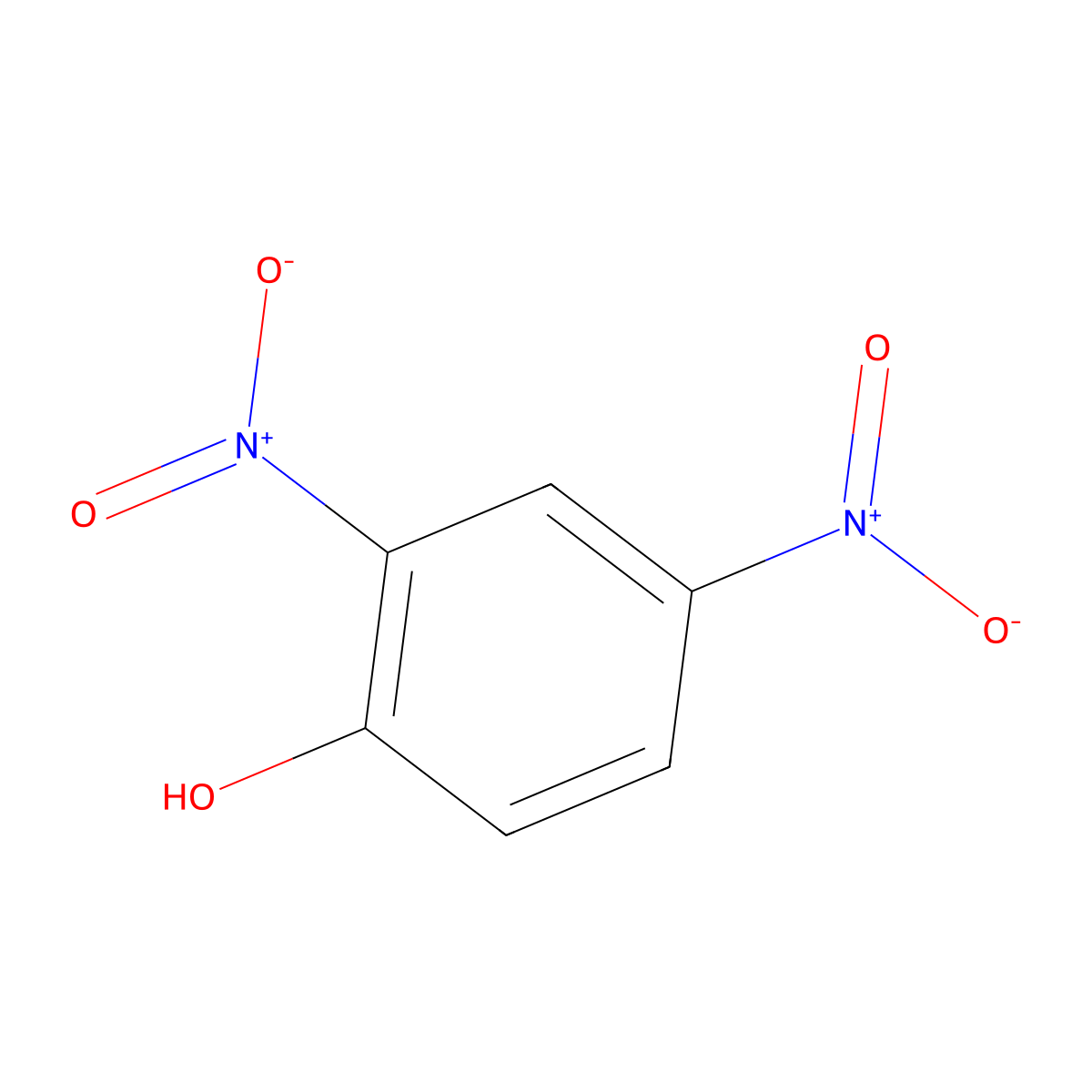 2,4-Dinitrophenol molecular structure, CAS 51-28-5