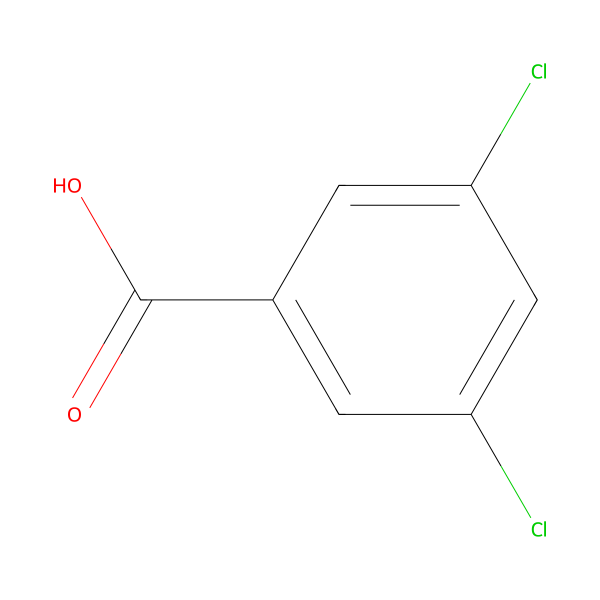 3,5-Dichlorobenzoic acid molecular structure, CAS 51-36-5