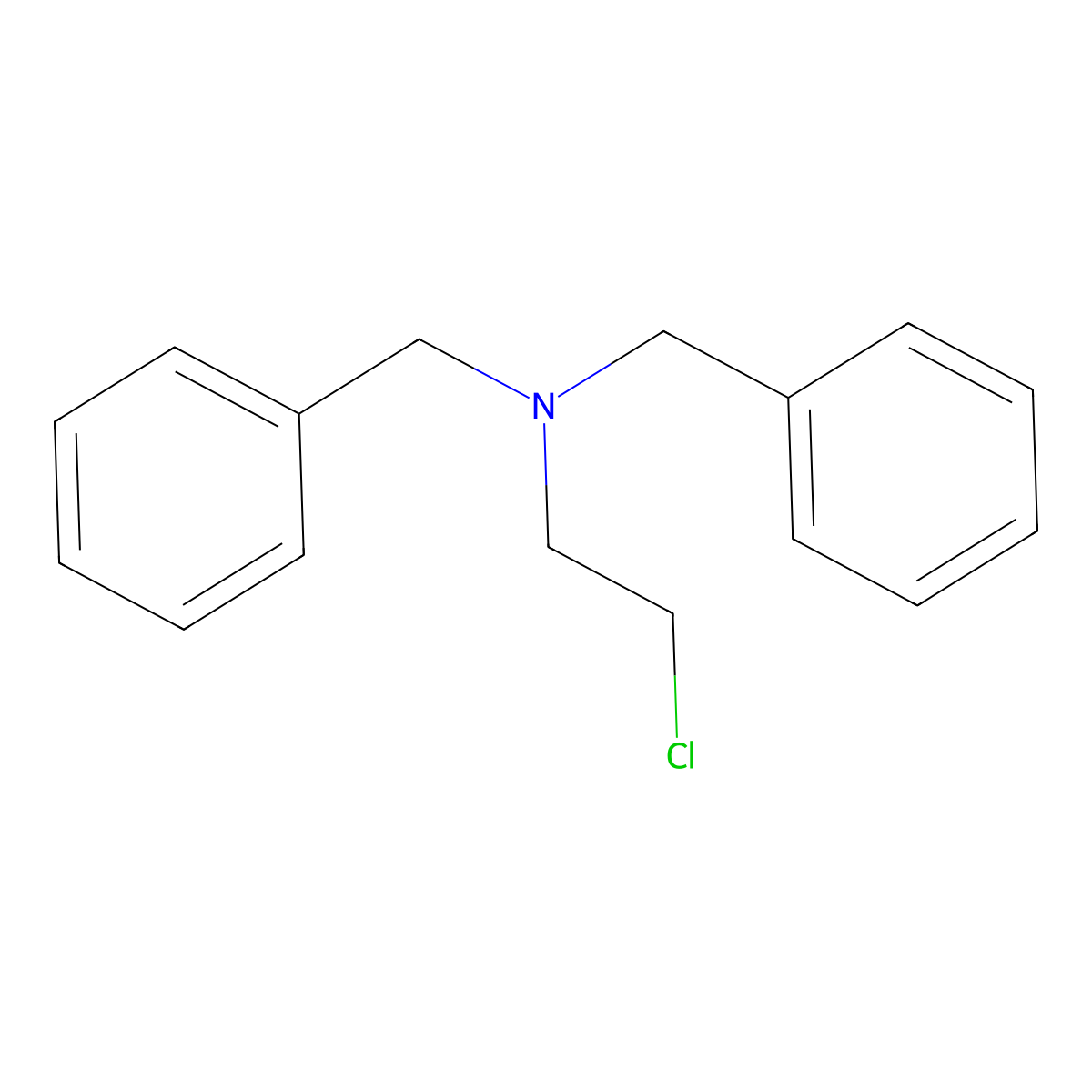 N-(2-Chloroethyl)dibenzylamine molecular structure, CAS 51-50-3