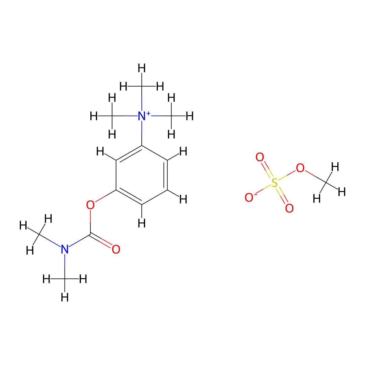 Neostigmine Methylsulfate molecular structure, CAS 51-60-5