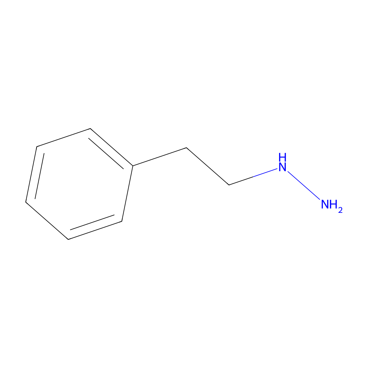 Phenelzine molecular structure, CAS 51-71-8