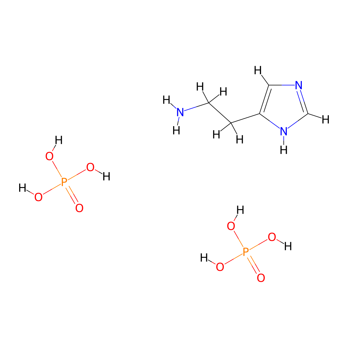 Histamine Phosphate molecular structure, CAS 51-74-1