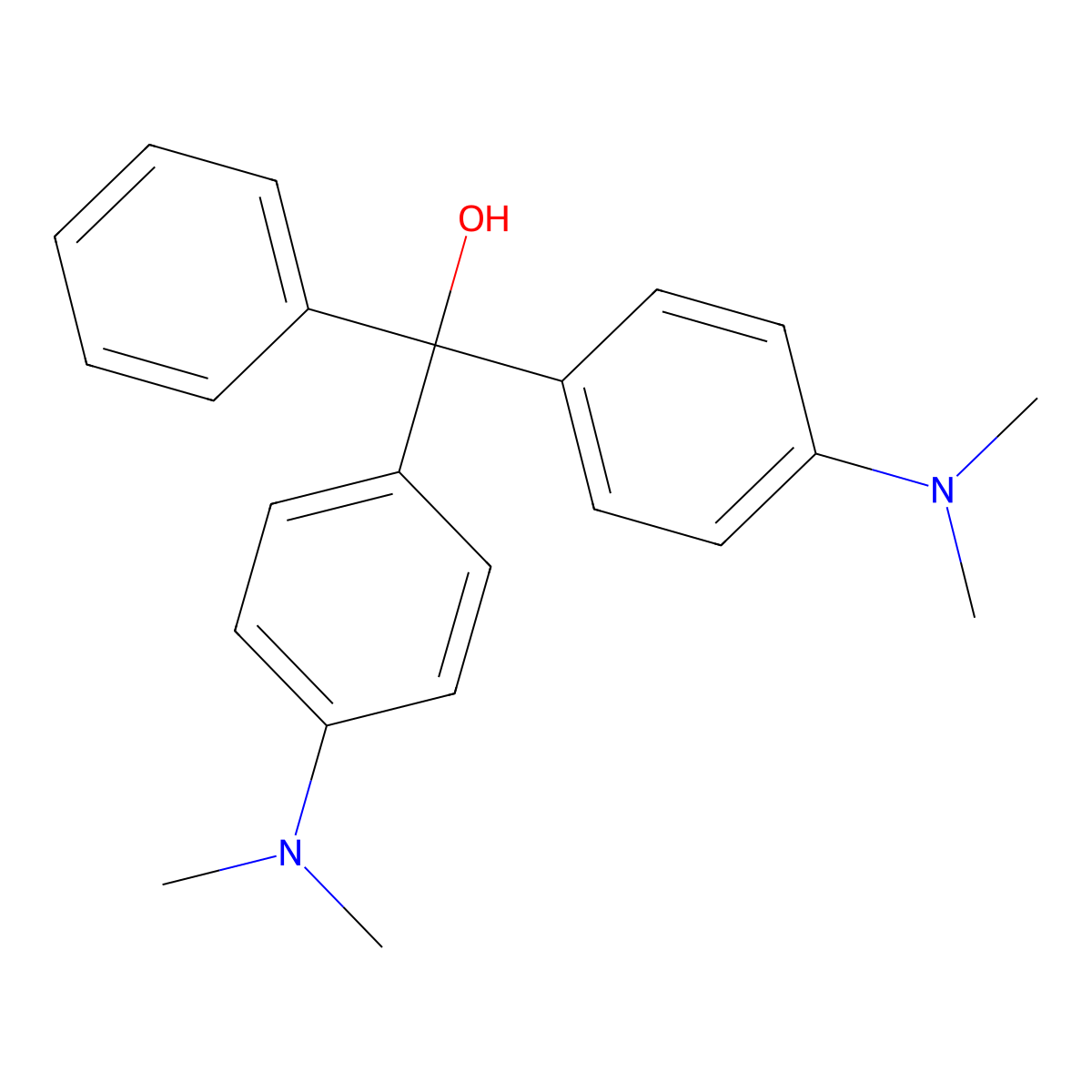 Malachite Green carbinol molecular structure, CAS 510-13-4