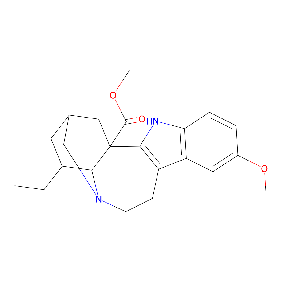 Voacangine molecular structure, CAS 510-22-5