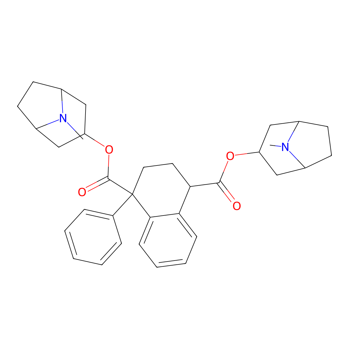 Belladonnine molecular structure, CAS 510-25-8